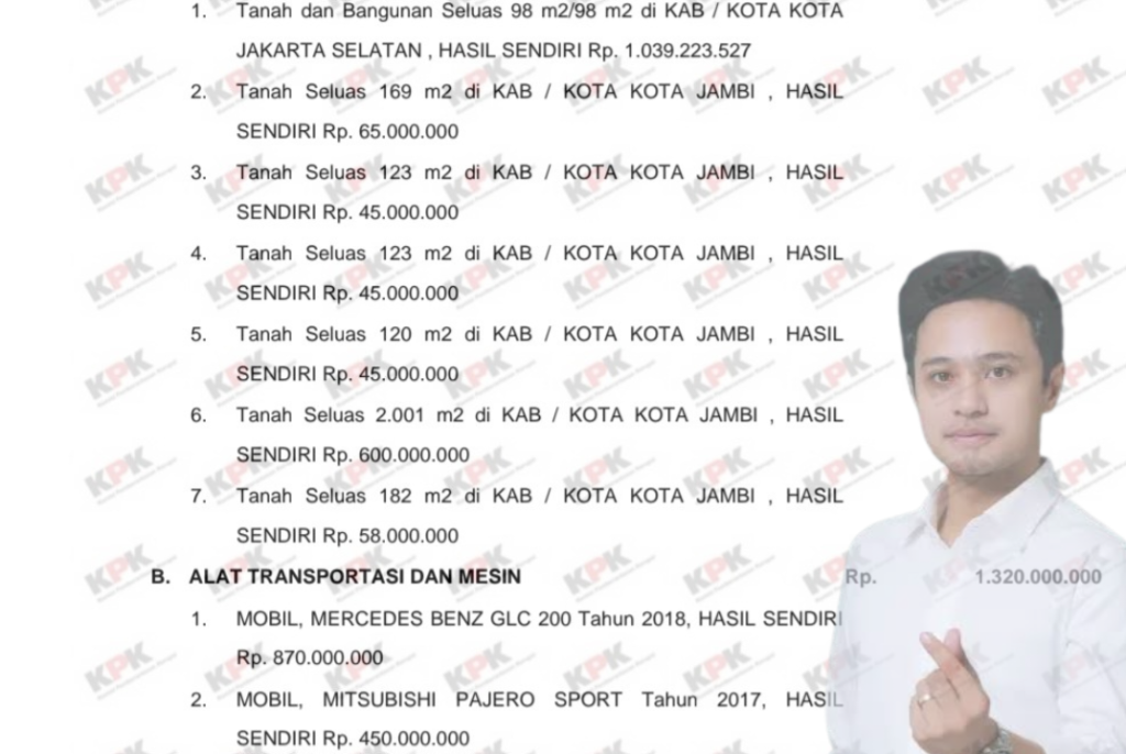 Harta kekayaan Wakil Walikota Jambi, Diza Hazra Aljosha