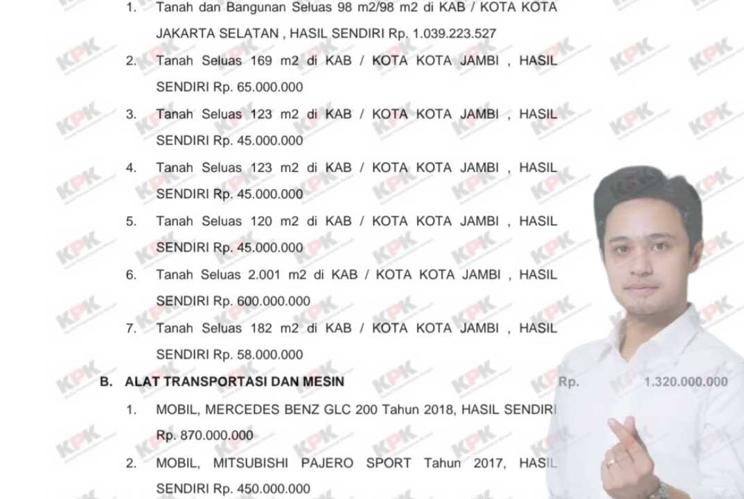 Harta kekayaan Wakil Walikota Jambi, Diza Hazra Aljosha