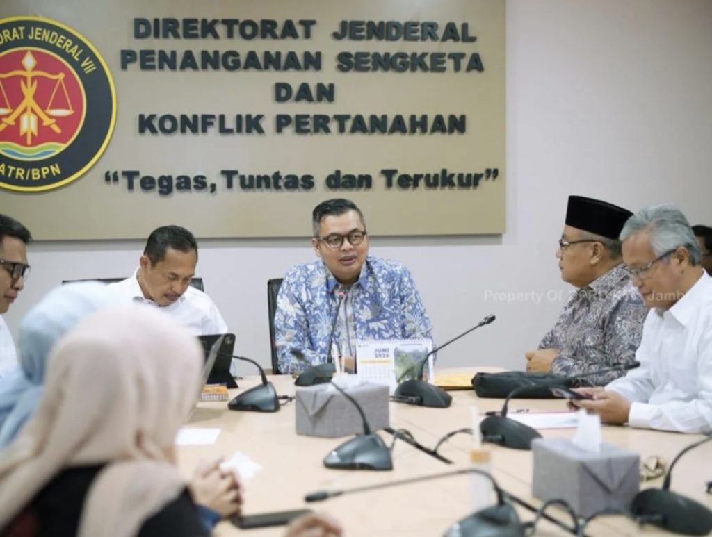 Ketua DPRD Kota Jambi, Kemas Faried Alfarelly bersama Pansus berkoordinasi dengan Kementerian ATR/BPN untuk penyelesaian zona merah Pertamina