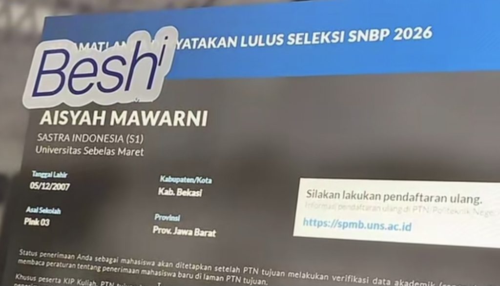 Pengumuman hasil SNBP 2026