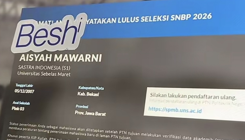 Pengumuman hasil SNBP 2026