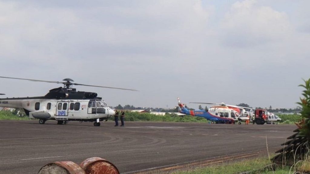 Bantuan helikopter BNPB tiba di Jambi