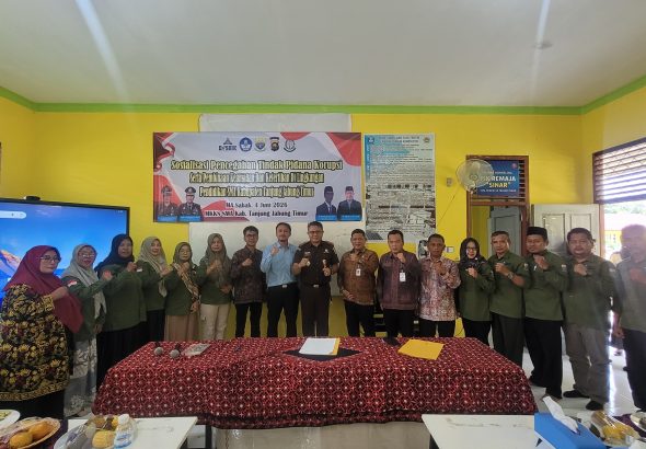 Dinas Pendidikan Provinsi Jambi melakukan sosialisasi Anti Korupsi SMA se-kabupaten Tanjung Jabung Timur