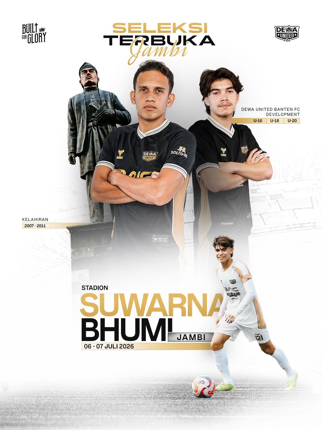Seleksi Terbuka Elite Pro Academy Dewa United FC Development di Jambi